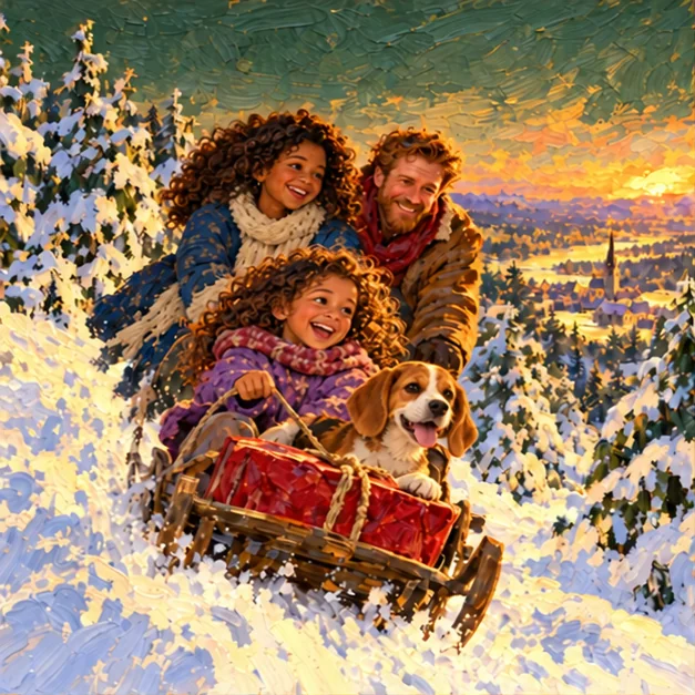 Oil painting illustration example